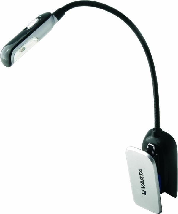 Varta LED Kitap Okuma Feneri – Esnek Gövdeli, Klipsli, 2x CR2032 Pil Dahil