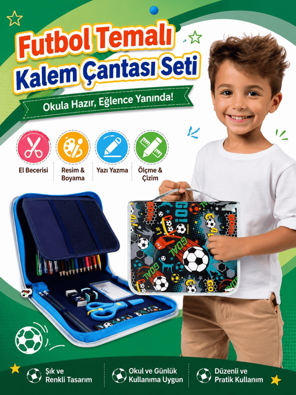 Vest Football Goal 36 Parça Boyama Seti Kalem Çantası VST-KS0011/U2089