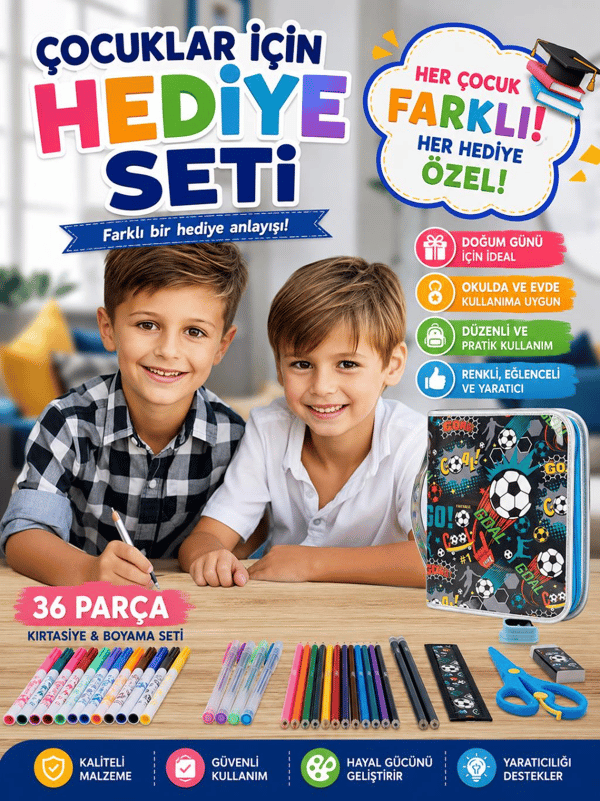 Vest Football Goal 36 Parça Boyama Seti Kalem Çantası VST-KS0011/U2089