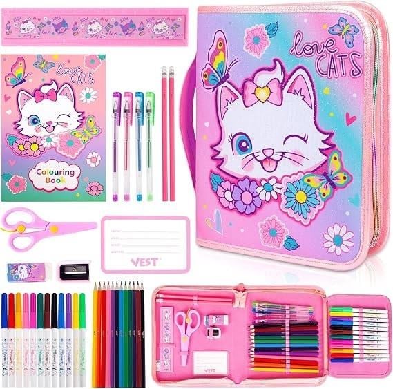 Vest Love Cat 36 Parça Boyama Seti Kalem Çantası VST-KS0008/U2089