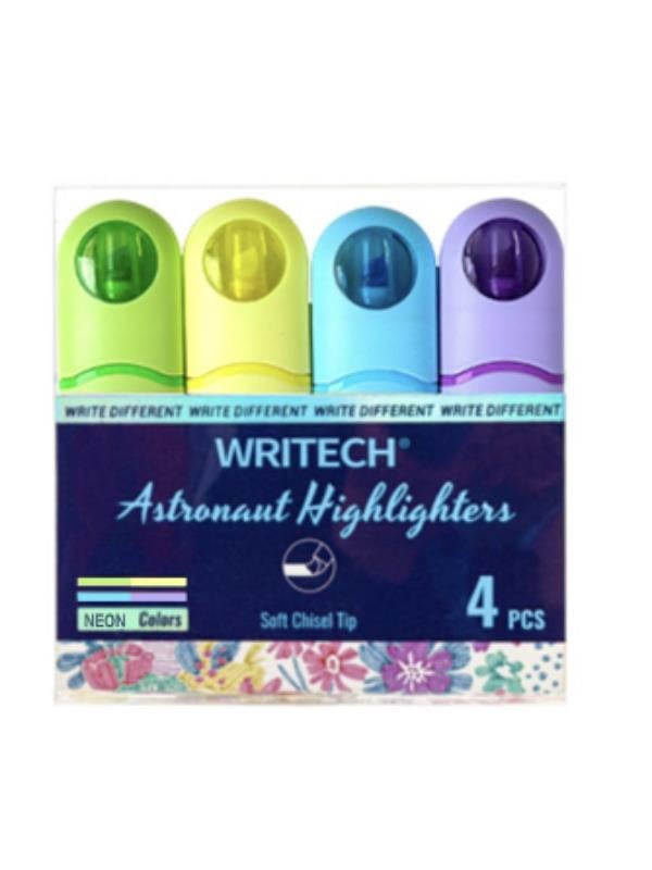 Writech Astronot Fosforlu Kalem Seti Neon Renkler 4'lü Set - W-8154/4Set