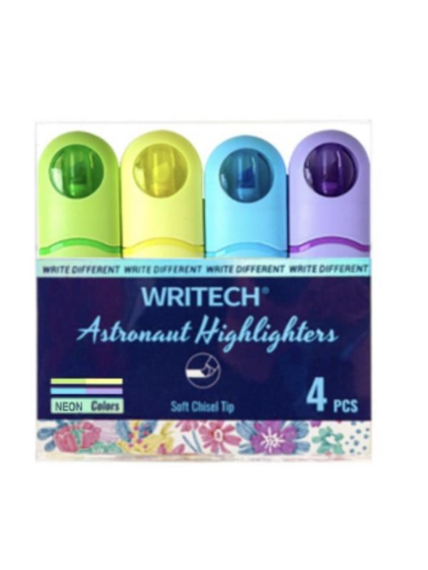 Writech Astronot Fosforlu Kalem Seti Neon Renkler 4'lü Set - W-8154/4Set