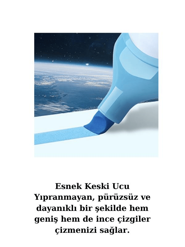 Writech Astronot Fosforlu Kalem Seti Pastel Renkler 4'lü Set W-8154 
