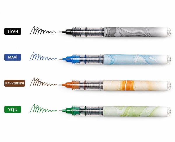Writech W-501 Liquid Roller 0,5 mm 4 Renk Jel Kalem Seti
