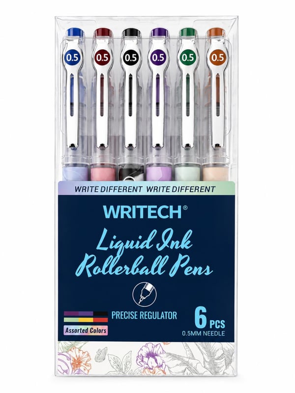Writech W-501 Liquid Roller 0,5 mm 6 Renk Jel Kalem Seti