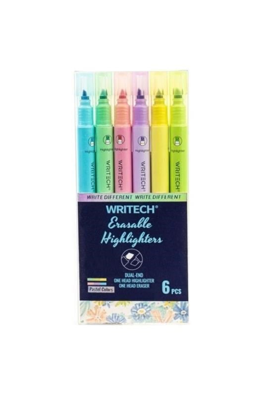 Writech W-822 Silinebilir Pastel 6 Renk Fosforlu Kalem