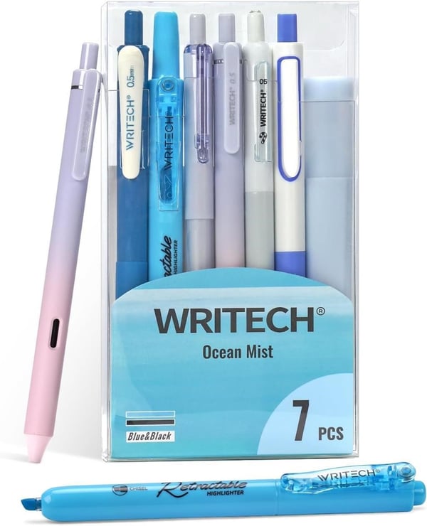 Writech W-OM-7 Okyanus Misti Kalem Seti Mavi 7’li Paket