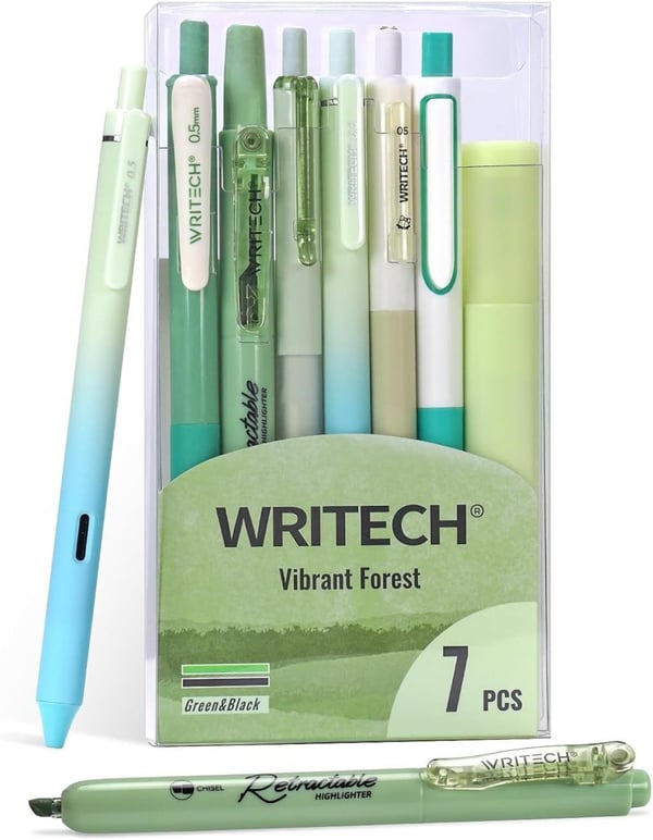 Writech W-VF-7 Vibrant Ormanı Kalem Seti Yeşil 7’li Paket