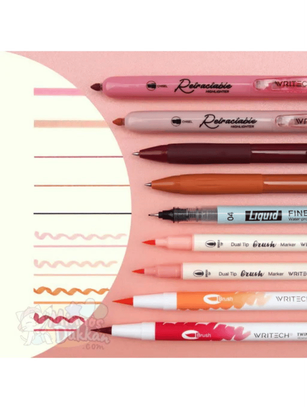 Writech W-WJ-RP Dusk Kırmızı-Pembe Kalem Seti 9’lu Kutulu Set