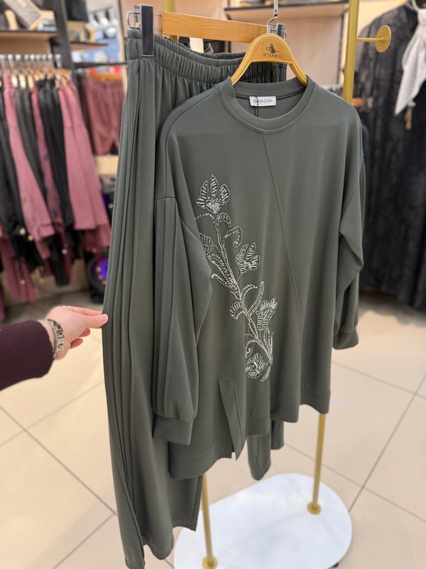 OYSHO KUMAŞ TAŞLI TAKIM