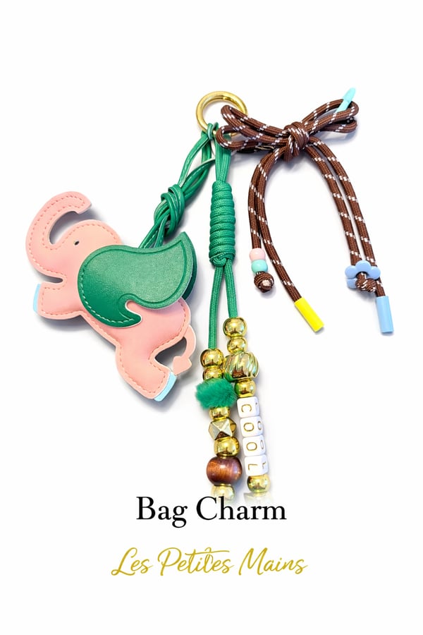 Açık Pembe Fil Charm | Telefon ve Çanta Süsü, Sevimli Anahtarlık Aksesuarı