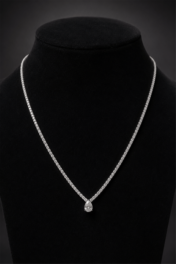 Drop Necklace Tek Taş Damla Kolye | Şık El Yapımı Bijuteri Kadın Kolyesi