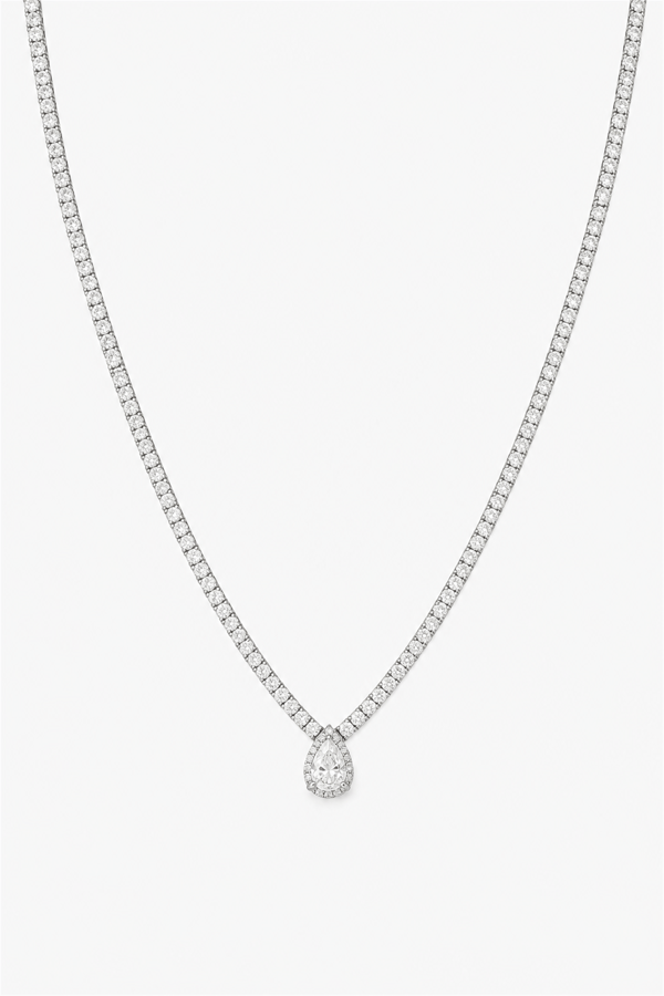 Drop Necklace Tek Taş Damla Kolye | Şık El Yapımı Bijuteri Kadın Kolyesi