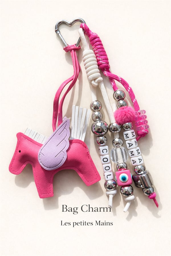 Koyu Pembe Fuşya Unicorn At Charm | Telefon ve Çanta Süsü, Sevimli Anahtarlık Aksesuarı