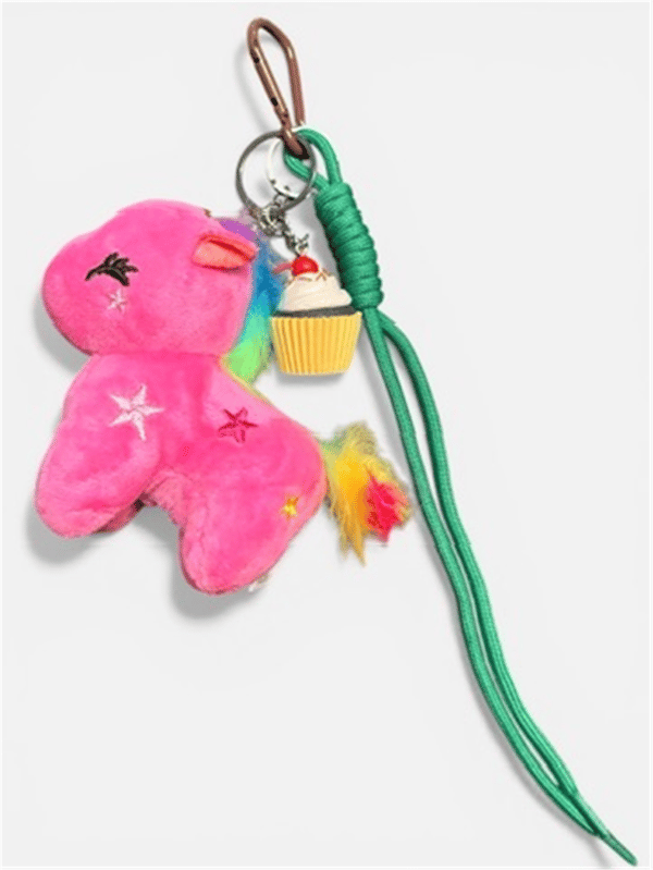 Pembe Unicorn Charm | Telefon ve Çanta Süsü, Sevimli Anahtarlık Aksesuarı