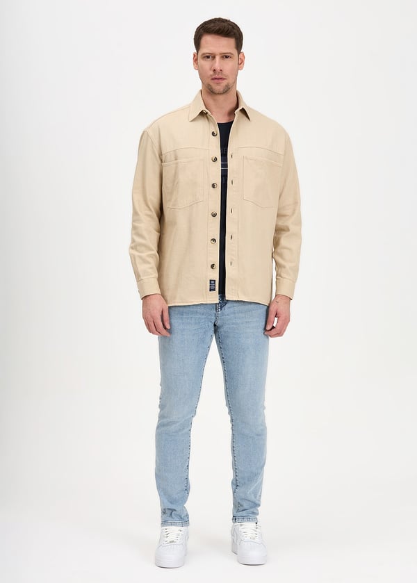 Gabbia Bej Classic Fit Ceket