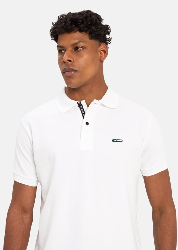Gabbia Beyaz Classic Fit Polo Yaka T-Shirt