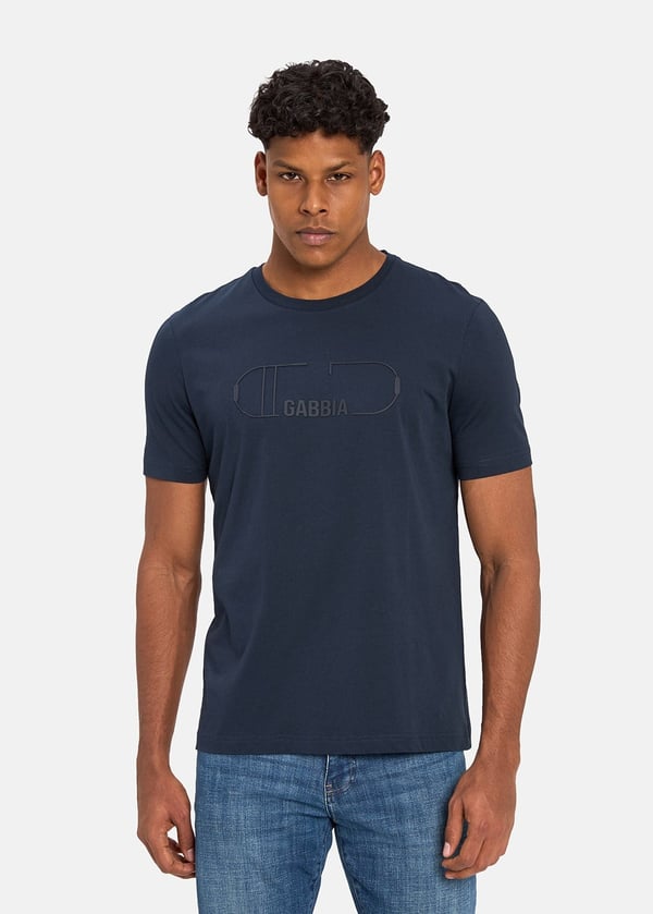 Gabbia Lacivert Regular Fit Baskılı T-Shirt