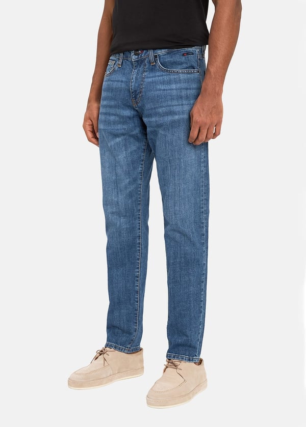 Gabbia Mavi Slim Fit Kot Pantolon