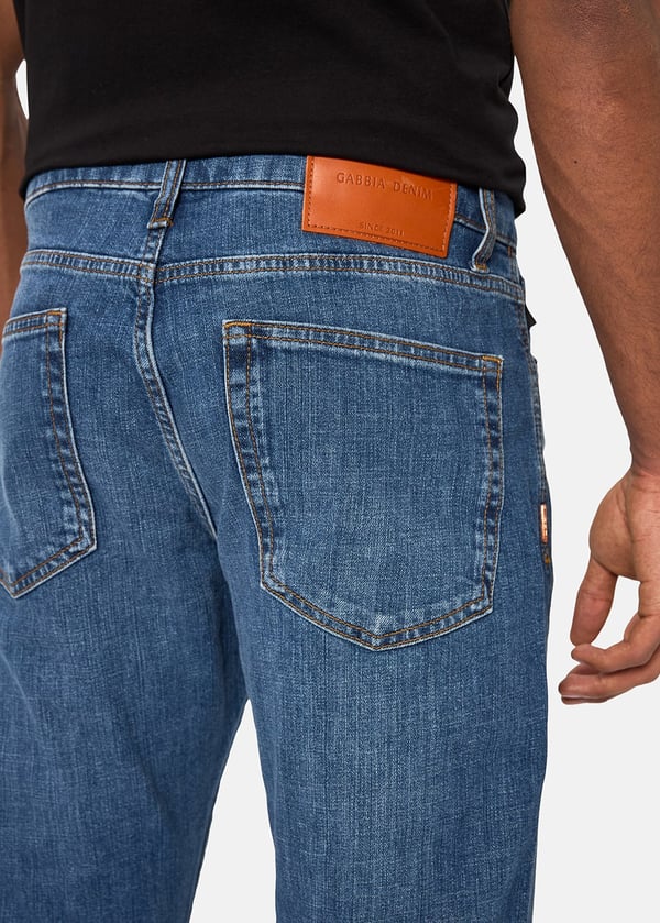 Gabbia Mavi Slim Fit Kot Pantolon