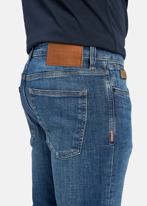 Gabbia Mavi Slim Fit Kot Pantolon