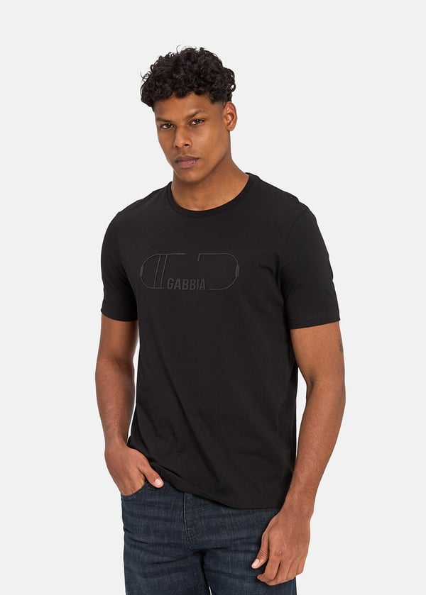 Gabbia Siyah Regular Fit Baskılı T-Shirt