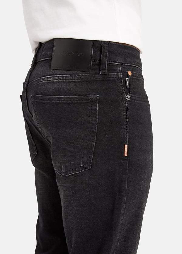 Gabbia Siyah Slim Fit Kot Pantolon