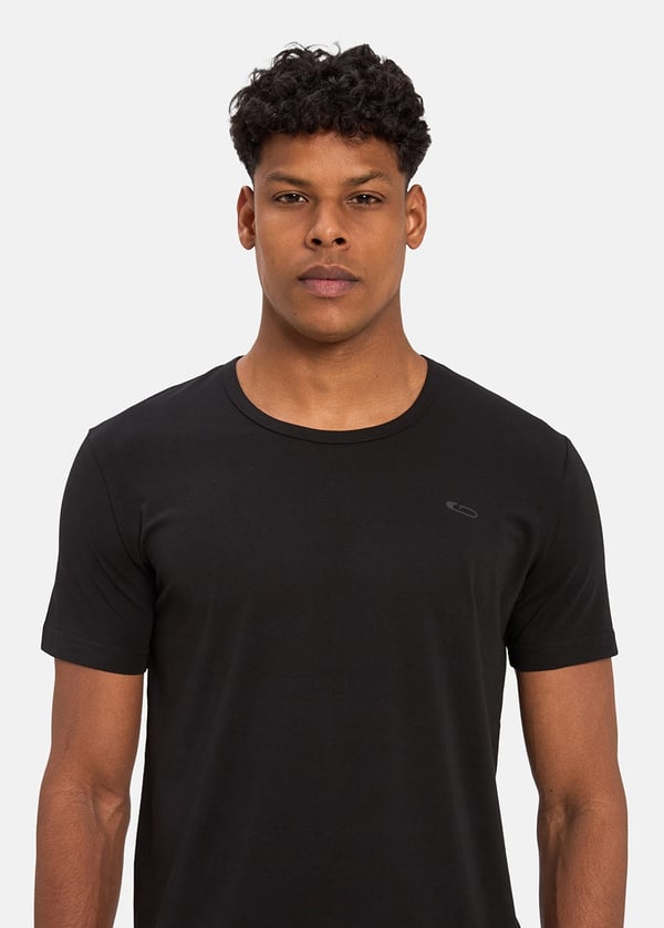 Gabbia Siyah Standart Fit Basic T-Shirt