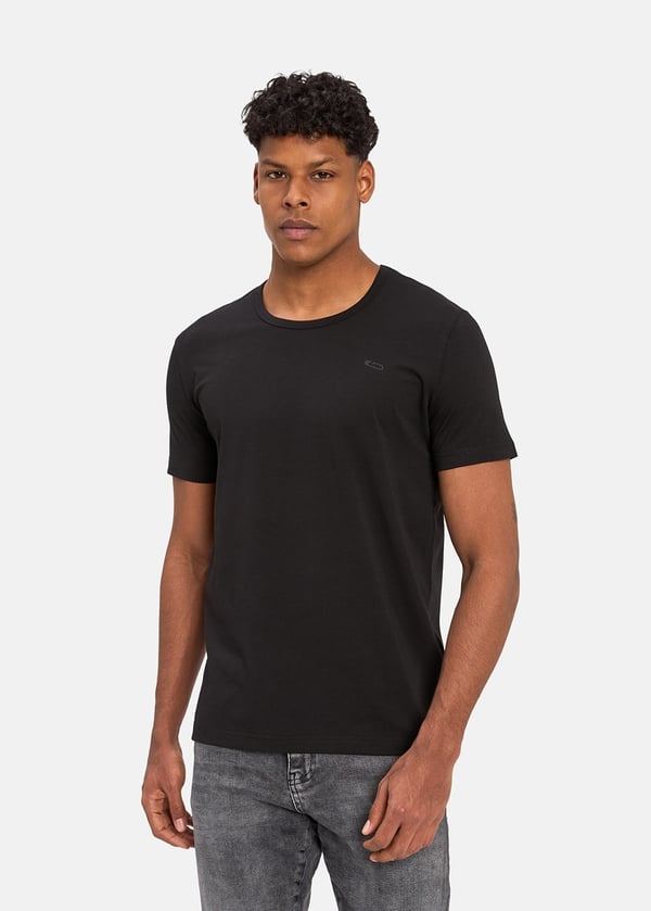 Gabbia Siyah Standart Fit Basic T-Shirt