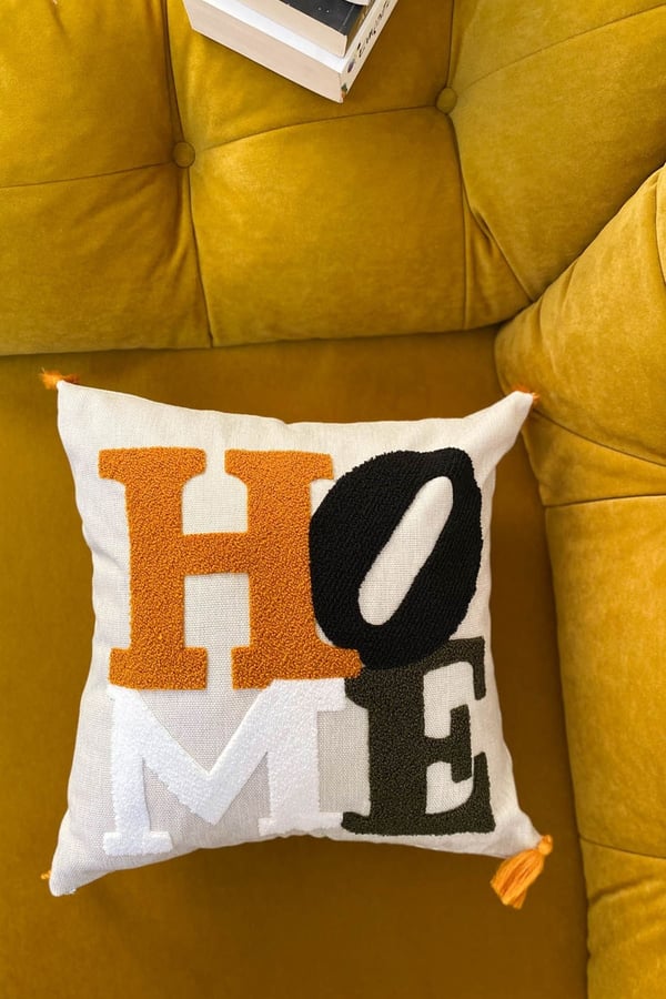 Bugi Home Collection Punch Nakışlı Kırlent Kılıfı