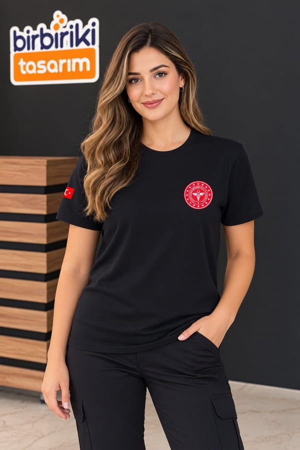 112 Sıfır Yaka Penye Tişört