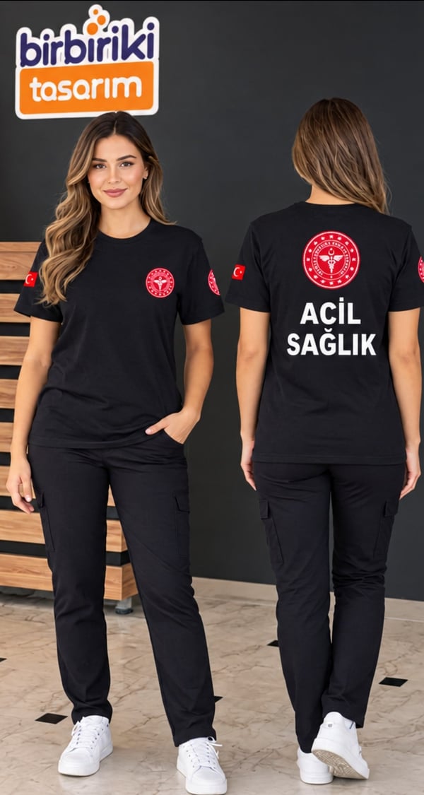 112 Sıfır Yaka Penye Tişört
