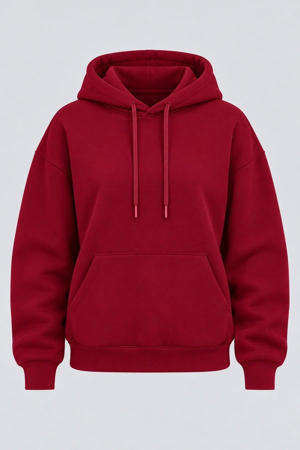 Bordo Oversize Kalın Eşofman Takımı