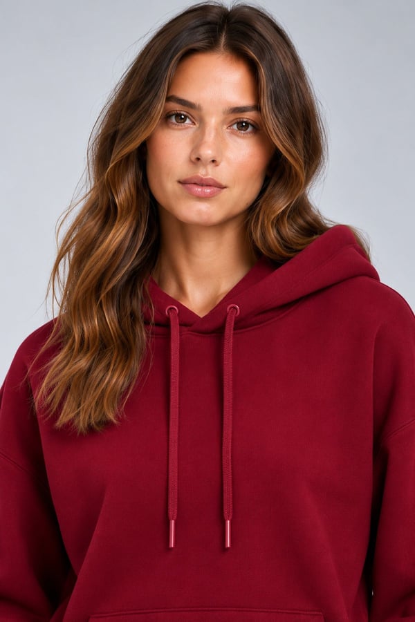 Bordo Oversize Kalın Eşofman Takımı