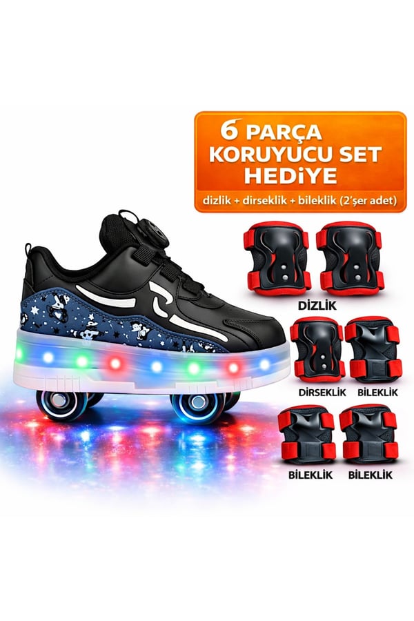 PATENLi AYAKKABI PATENLİ IŞIKLI SPOR AYAKKABI KAYKAY