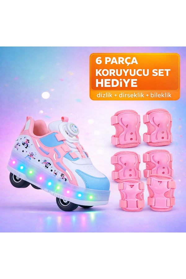 PATENLi AYAKKABI PATENLİ IŞIKLI SPOR AYAKKABI KAYKAY