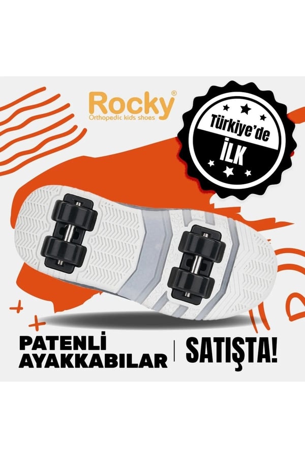 PATENLİ IŞIKLI ERKEK SPOR AYAKKABISI 4 TEKERLEKLİ PATEN – ON/OFF Tuşlu