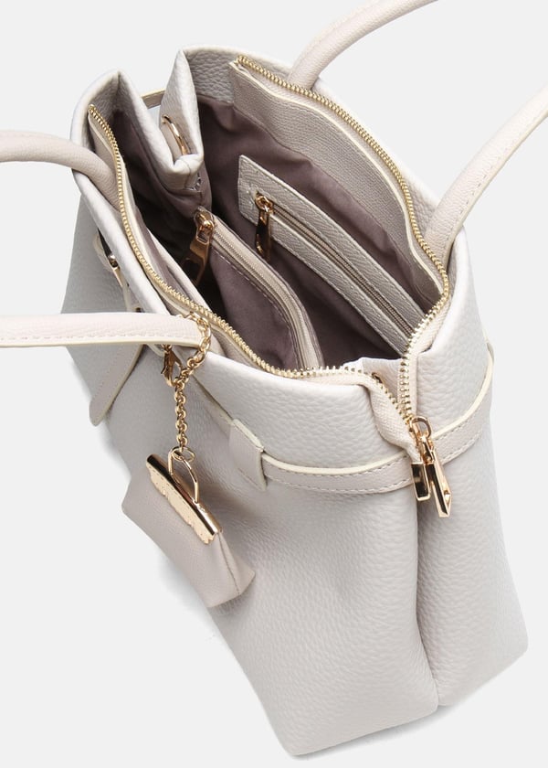 Noir Elegance Tote Kadın El Çantası - Krem