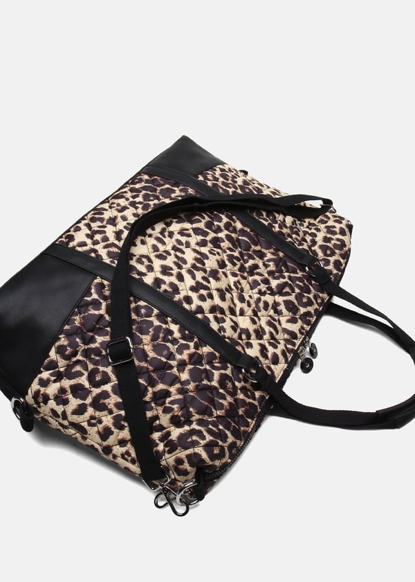 Nova Quilted Kadın Omuz Çantası - Leopar