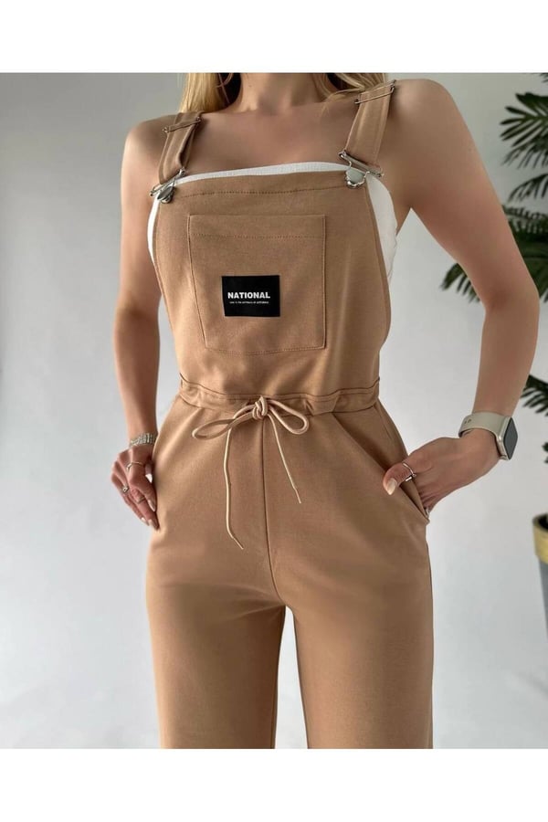 Beli Bağcıklı Salopet Tulum