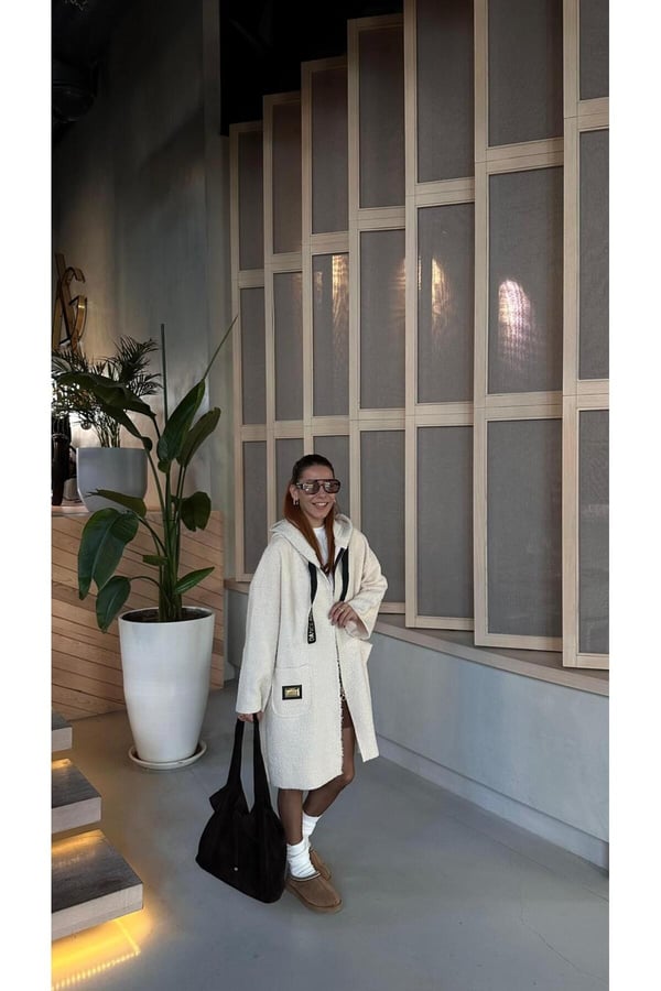 Dance And Groove Buklet Kaban Kapişonlu Kaban Ceket Hırka