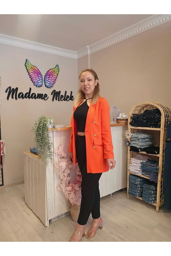 Double Düğmeli Duble Ceket Şal Yaka Blazer Ceket