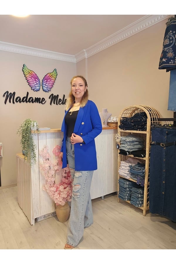 Double Düğmeli Duble Ceket Şal Yaka Blazer Ceket