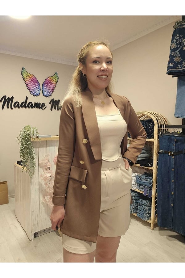 Duble Kumaş Pileli Cırtlı Cepli Kadın Şort
