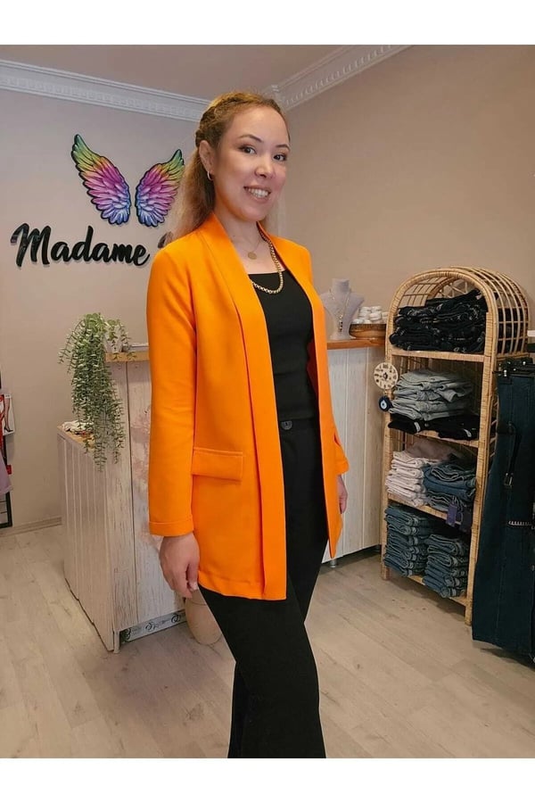 Kadın Dabıl Kumaş Blazer Ceket