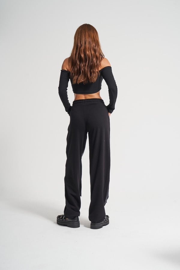 Kadın Tint Haki Lazer Detaylı Skater Jogger Fit Denim Jogger Kot Pantolon Baggy Model