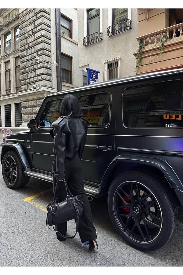 Lazer Kesim Beli Bağcıklı Penye ve Kot Pantolon Palazzo Pantolon Penye Pantolon