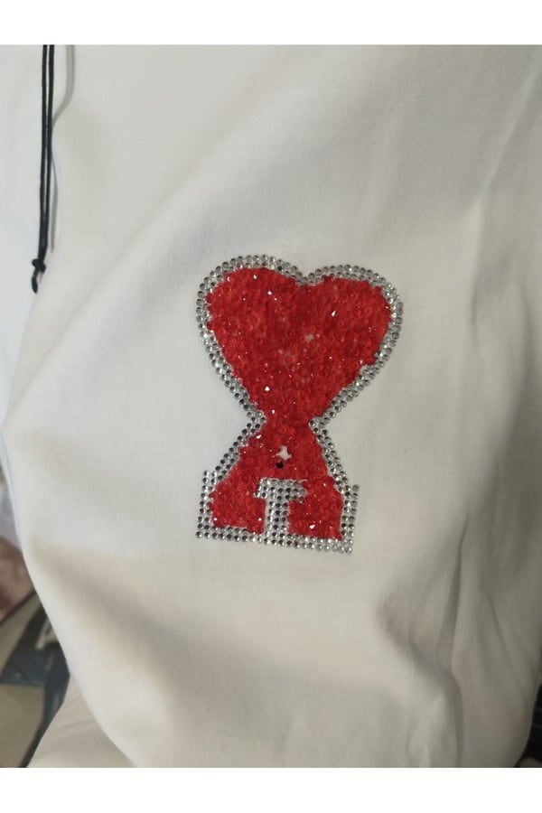 Mini Heart Tshırt Beyaz Tişört