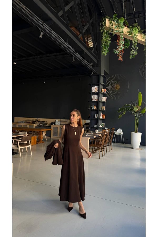 Premium Kadın Elbise Blazer Ceket Takım Exclusive Midi Elbise Şık Ofis Davet Kombini