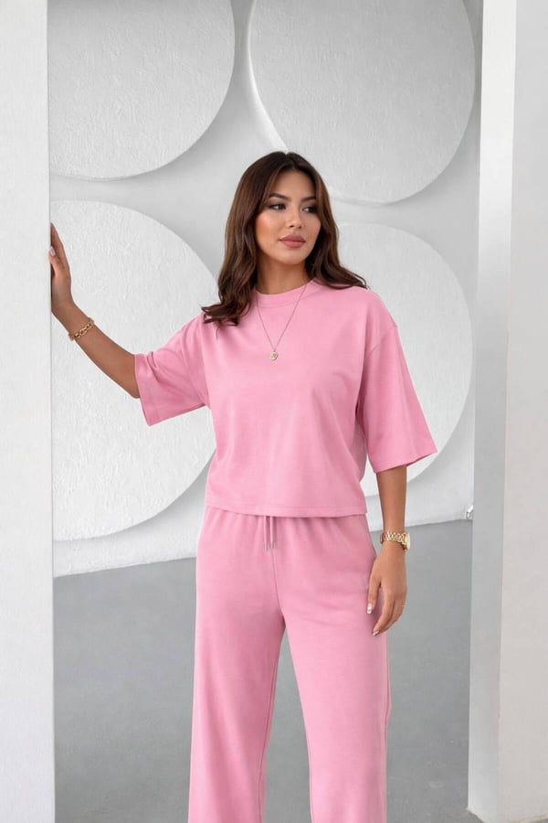 Premium Kumaş İkili Takım Salaş Bluz Bol Paça Pantolon Takım